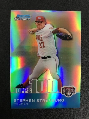 Bowman Chrome #TPC1 2010 Stephen Strasburg refractores de novato/499 Washington Foto 1 de 2