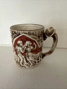 Enesco Square Dance Tonite Mug Raised Cowboy and Cowgirl Stetson handle 1978 VTG - Bild 1 von 18