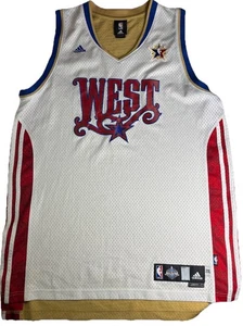 2008 Adidas Authentic NBA Blank Jersey All Star West Team White Mens Sz 2XL +2 - Picture 1 of 8