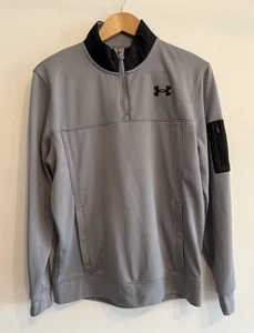 Under Armour Herren Pullover grau 1/4 Zip Langarm sportlich Oberteil M - Bild 1 von 8
