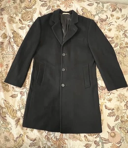 Abrigo Michael Kors para hombre de lujo mezcla de lana y cachemir, negro talla 38S - Imagen 1 de 13