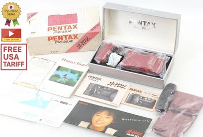 Very Rare Red [Unused in Box +Winder] Pentax PC35 AF 35mm Film Camera From JAPAN - Image 1 of 4