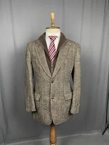 Chaqueta Blazer Abrigo Deportivo Harris Tweed X Barutti Para Hombre Marrón Forrado Lana Talla 52 - Imagen 1 de 13