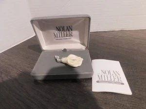 VINTAGE NOLAN MILLER CALLA LILY BROSCHE/Anstecknadel creme Strass signiert - Bild 1 von 2