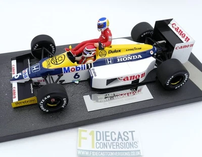 MINICHAMPS WILLIAMS HONDA FW11 N.PIQUET & K ROSBERG ALEMÁN GP 1986 1-18 F1 Foto 1 de 4