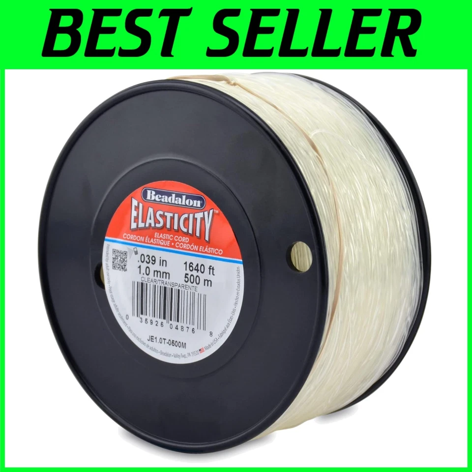 Cordón de elasticidad transparente de grado profesional, 500 m Foto 1 de 4