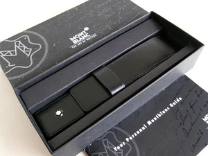 Montblanc Siena Leather Pen Pouch Black For 1 - Imagen 1 de 10