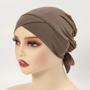 Sombreros de hiyab árabes bufanda inferior mujeres musulmanas gorro de pérdida de cabello gorras elásticas islámicas - Imagen 1 de 33