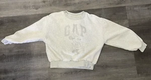 GapKids Girls Youth Disney Minnie Mouse Grey Graphic Sweatshirt Size 10 Large - Picture 1 of 6