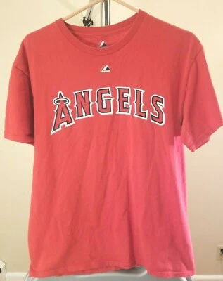 Camiseta mediana Los Angeles Angels MLB Majestic clásica roja Mike Trout #27 Foto 1 de 3