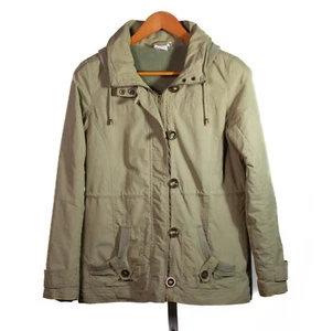 Vtg Rip Curl Womens Parka Jacket 1990s Surfwear Sage Green Insulated 90s Y2K - Picture 1 of 15