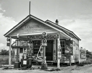 1939 CURRIN SINCLAIR GAS STATION 8X10 PHOTO GRANVILLE NC COCA-COLA SIGN RC 7up - Picture 1 of 1