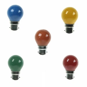 Mixed Pack 20 x 15w BC Coloured light bulbs Golf Balls - Picture 1 of 2
