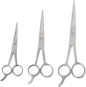 Set of 3 Hair Cutting Scissors Tempered Barber Trimming Shears Stainless BTS-48 - Picture 1 of 4
