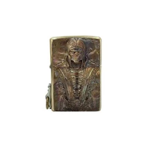 EDC Blanco Latón Clásico Samurai Calavera Encendedor Raro Estuche de Almacenamiento para Zippo - Imagen 1 de 10