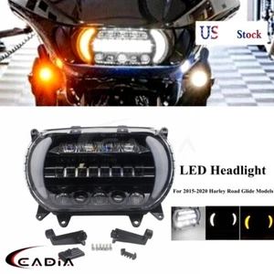 For Harley Road Glide FLTRX FLTRU 2015-2020 LED Headlight DRL Turn Signals Light - Picture 1 of 12