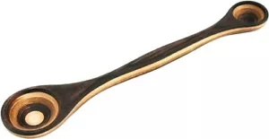 Island Bamboo 9" Natural/Brown Pakkawood 2 in 1 Double Sided Measuring Spoon~New - Picture 1 of 1