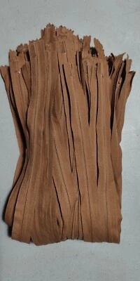 99-Zippers/Vtg1970s "JAPAN"/CINNAMON-BRN.COTTON/22in NYLON COIL Dress/Upholstery - Image 1 of 2