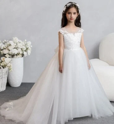 Lavetir flower Girls White Dress. 2 Unused Never Worn. Still Have Tags. Size 10- - Image 1 of 4