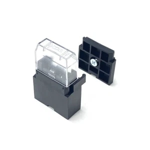In-line Automotive Blade Fuse Holder & Cover - With Mounting Plate - Picture 1 of 2