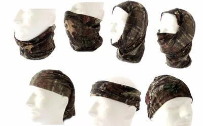 Mossy Oak Break Up Quik Camo Quik Cover Convertible Face Mask Neck Gator Beanie - Image 1 of 4