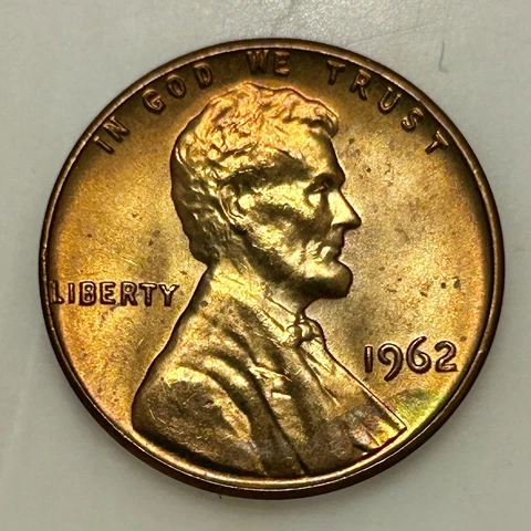 1962 Lincoln Penny. Please Read Description. Your Actual Coin In Photo Cover