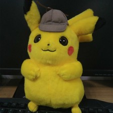 Pokemon Movie Detective Pikachu Cute Plush Doll Toy Figure Gifts 25cm 10''