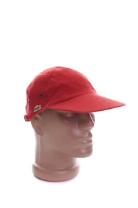 Lacoste Men's Vintage 5 Panel Cap RED Size 1 Adjustable - Picture 1 of 13