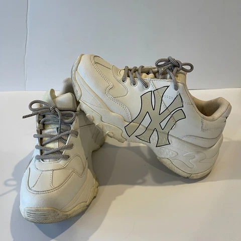 MLB NY New York Yankees Sz 6.5 Bigball Chunky Tennis Shoes Sneakers White Cover