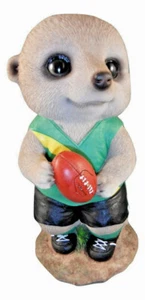 Money Box Statue Ornament Figurine Home Decor- Aussie Rules Footballer Meerkat - Picture 1 of 5