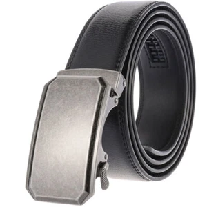 2020 Classic Men's Cow Leather Belt Antique Automatic Buckle Strap Gife Jeans - Bild 1 von 4