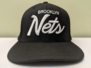 Mitchell & Ness NBA Brooklyn Nets Black Snapback Hat. - Picture 1 of 10