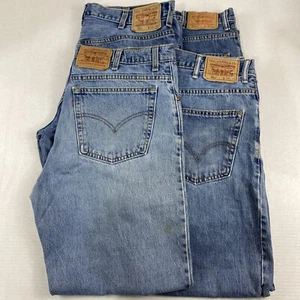 4 Stück Levi's 550 Relaxed Fit Jeans Blau/Schwarz Herren Größe 38x30 - Bild 1 von 13