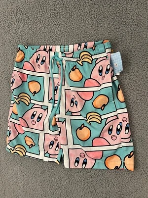 Bioworld Kirby  Board Shorts  Mens Small Swim Trunks Blue Pink White - Image 1 of 4