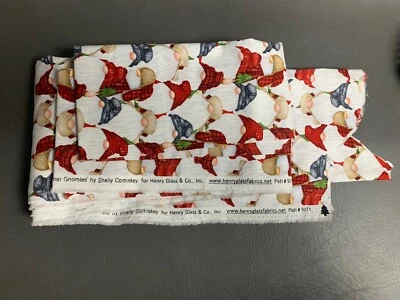 Timber Gnomes by Shiela Cominskey for Henry Glass & CO Fabric 21” X 60” - Image 1 of 4