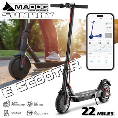MADOG Foldable Adult Electric Scooter 30km/h Speed Long Range 12.5A Urban Commuter