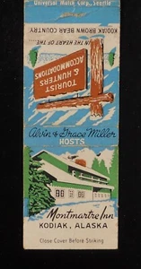 Montmartre Inn Tourist & Hunters años 50 Alvin & Grace Miller Snow Kodiak AK MB - Imagen 1 de 2