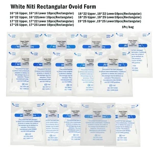 10 piezas de cables de arco de ortodoncia dental súper elásticos blancos rectangulares forma ovoide - Imagen 1 de 44