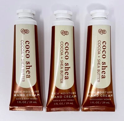 3 BATH & BODY WORKS COCO SHEA BUTTER COCOA HAND CREAM LOTION TRAVEL SIZE 1 OZ - Image 1 of 4