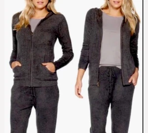 BAREFOOT DREAMS New 1X CozyChic Lite Ribbed Full Zip Sweater Jacket Gray XL XXL - Picture 1 of 24