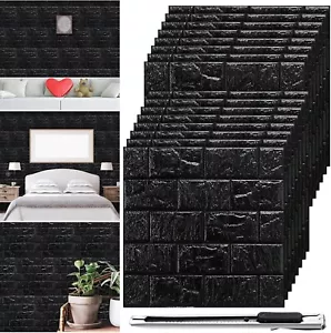 60 Pcs 3D Wall Panels Peel and Stick Faux Foam 3D, 28.8 Sq ft - Picture 1 of 5