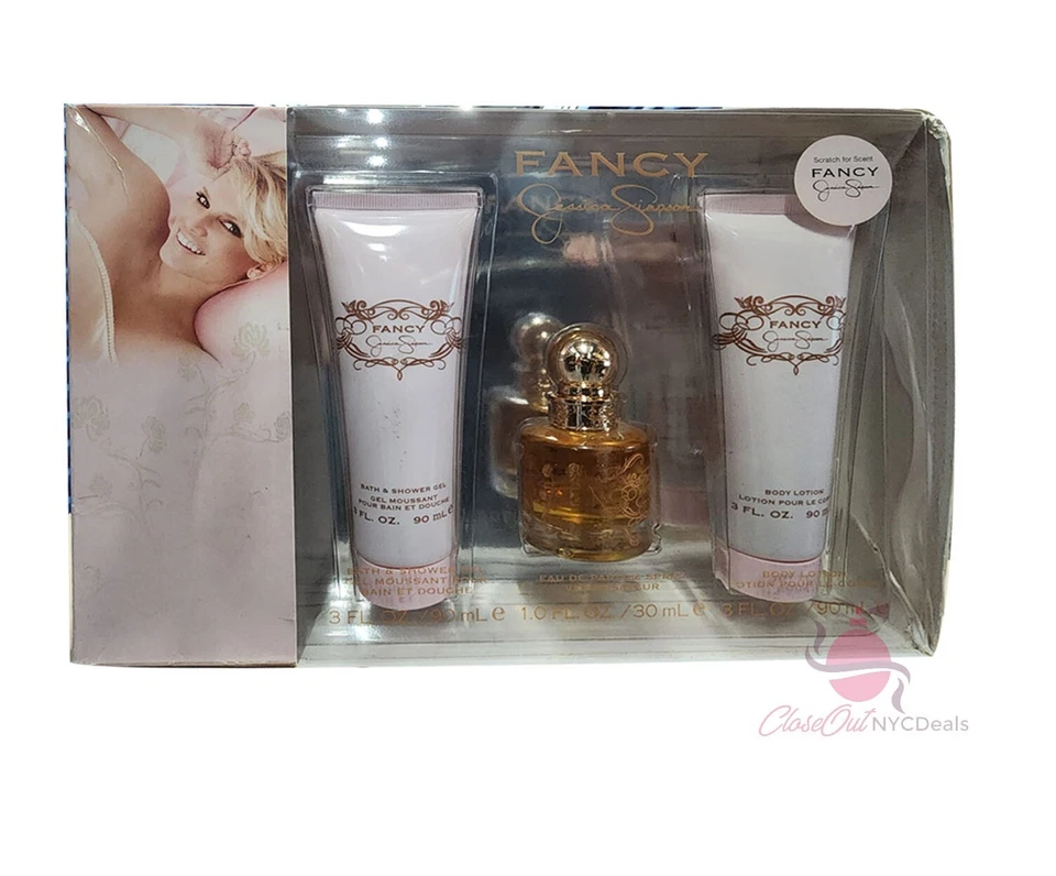 Jessica Simpson Perfume de fantasía 3 piezas Set de regalo -1,0 oz EDP Sp+3,0 oz B/Loción+S/Gel Foto 1 de 1