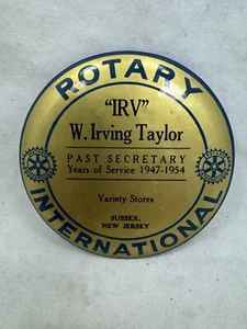 Prendedor clásico vintage Rotary International Sussex New Jersey Pinback 3-1/2" - Imagen 1 de 24