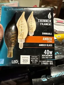 X2 60-Watt Equivalent B11 Dimmable E12 Candelabra LED 3 Boxes - Picture 1 of 4