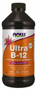 Now Foods Ultra B-12 5000 mcg 16 fl oz 3 Forms of B-12, 800mcg Folic Acid 09/26E - Picture 1 of 1
