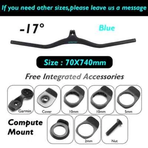 8° 17° 25° Carbon Fiber MTB Handlebar Integrated Drop Bar with Stem 70-110mm - Picture 1 of 48