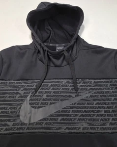 Nike Hoodie Herren 3XL schwarz auf schwarz Pullover Mitte Grafik Swoosh begrenzte Nutzung - Bild 1 von 10
