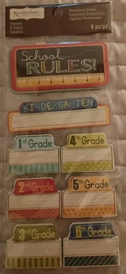 Recollections School Rules Kindergarten to Sixth Grade Scrapbook Stickers  - Image 1 of 2