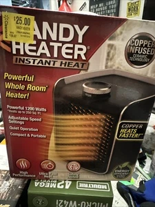Handlicher Heizstrahler Instant Heat Pro Kupfer infundiert Ganzraumheizung 1200 Watt schwarz - Bild 1 von 1