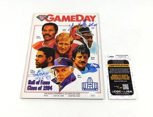 Tony Dorsett / Leroy Kelly Signed Game Day Magazine 7-30-94 2 JSA Autos - Picture 1 of 3